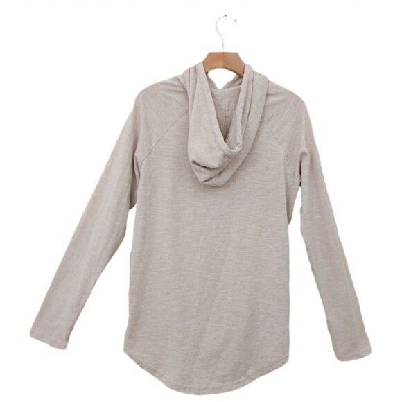 Pacsun Hoodie Womens Small Beige Pullover Scallop Fit Knit Curved Hem Outdoor - Picture 5 of 9